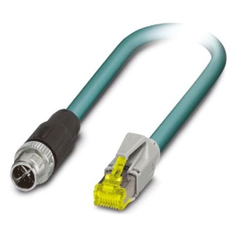 Câble Ethernet catégorie 6a Phoenix Contact, Bleu, 15m PUR Avec connecteur Droit, Sans halogène ( Prix pour 1 )