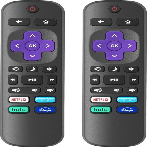 Fernbedienung kompatibel mit Roku-Fernsehern – Ersatzfernbedienung für Roku-Fernseher [2er-Pack]