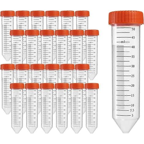Tubes à centrifuger coniques 50 mL, bouchons à vis étanches (voir illustration) (1/5)