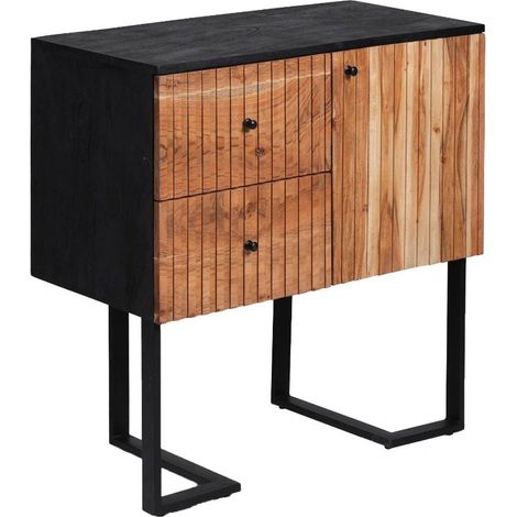 Buffet haut en bois d'acacia et métal Pippa (1/5)