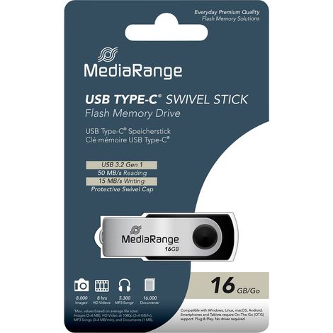 Clé USB MEDIARANGE MR1951 USB 3.2 16GB