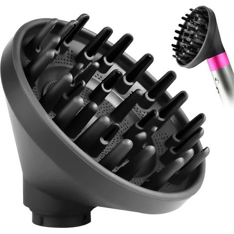 Accesorio compatible con secador de pelo Dyson Hair Styler, cabezal universal para el cabello, Compatible Airwrap Styler HS05 HS03 HS01, Negro (1/5)