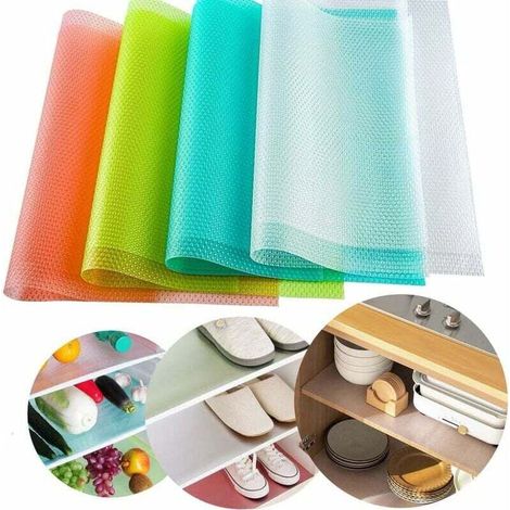 Set mit 8 abwaschbaren Platzsets, PVC-Kühlschrankmatten, rutschfesten Kühlschrankmatten, Tischsets, Schubladenmatten für Küche, Restaurant, Esstisch