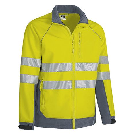 Chaqueta softshell TACOMA S Amarillo flúor / Gris
