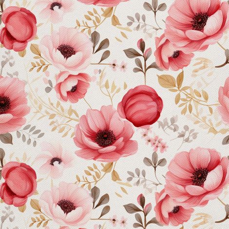 Tissu décoratif d'extérieur Oxford - Fleurs - DX2882 (1/5)