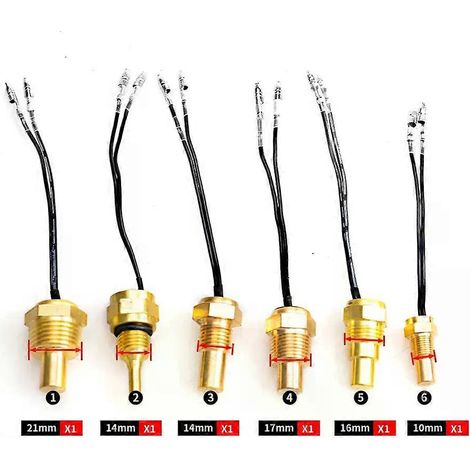 Universeller Wassertemperatursensor für 12V/24V Wassertemperaturanzeige 10MM 14MM 16MM 17MM 21MM 1/8 3/8 1/2-JXLGV (1/4)