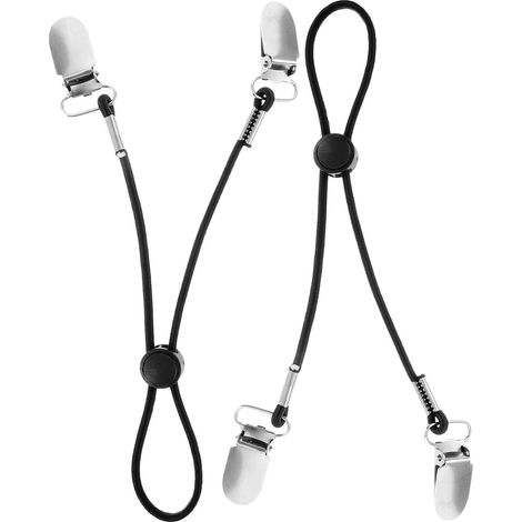 2 pièces de support lit réglable en métal avec bande élastique anti-froid et facile à installer pour (1/5)