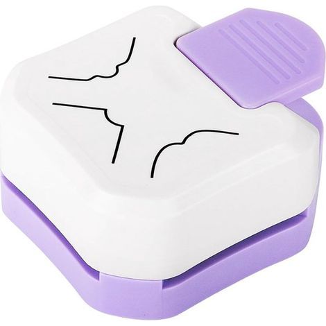 3-in-1 Paper Rounding Hole Punch (R4mm + R7mm + R10mm) - Suitable for crafts, envelope punching, hole punching boards, card making, scrapbooking, and journaling - Purple (1/5)