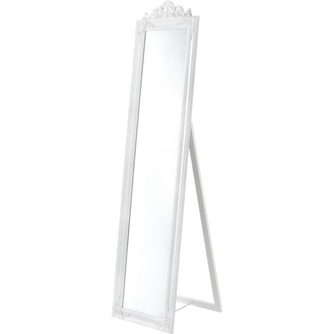 Specchio da terra inclinabile 160 x 40 cm bianco opaco 030007961