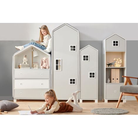 KONSIMO MIRUM Kindermöbel-Set (4er-Set), Weiß (1/5)