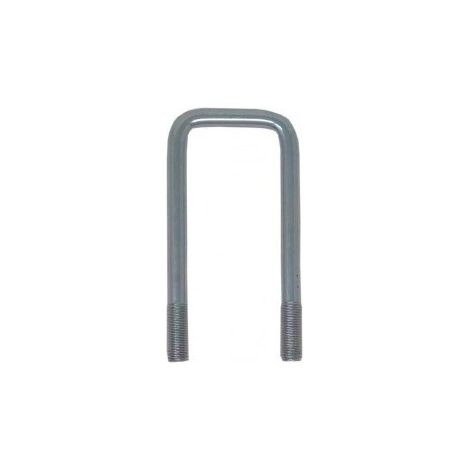 Imline – Bride tube carré 80x40mm – Fixation robuste pour tubes de 80x40 mm – Hauteur totale 105 mm avec filetage M10/25 – Écrou nylstop inclus