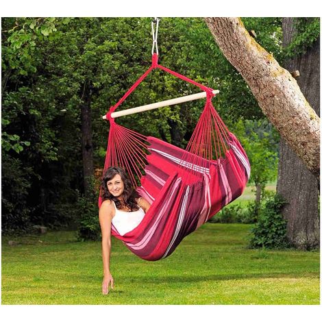 Chaise suspendue hamac Amazonas Havanna coloris fuego 150 x 120cm (1/10)