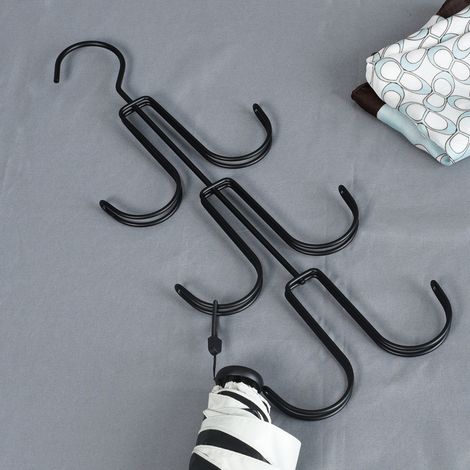 Lot de 2 cintres en métal peu encombrants, rangement pour sacs à main, sacs à main, sacs à dos, débardeurs (1/5)