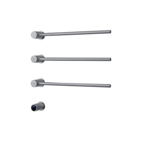 FugaFlow Eccelente Caloro Radiateur électrique pour serviettes - 52x54x13cm - 30 watts - acier inoxydable brossé (1/4)