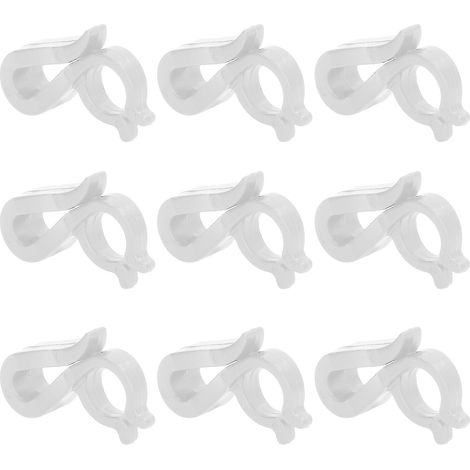 120 clips de guirlande lumineuse de Noël réutilisables en plastique étanche, pour suspension extérieure, décorations de fête festives, blancs. (1/5)