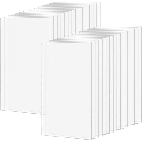 Lot de 30 feuilles A6 en acrylique transparent - 150 x 100 x 2 mm - Petit tableau en plastique transparent pour cadres photo et travaux manuels (1/5)