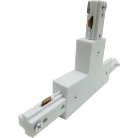 Connettore t binario led colore bianco giunti illuminazione a binario kit 2 pezzi