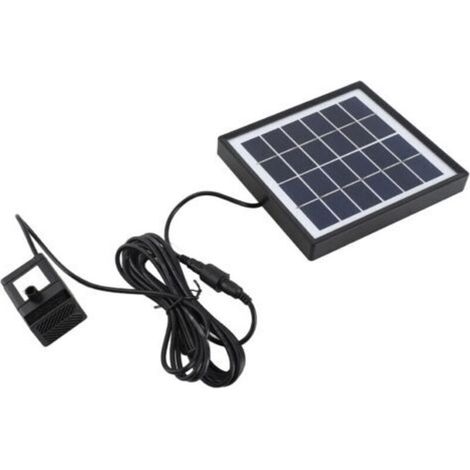 Pompe Fontaine Solaire - 6 V 1,5 W - Débit 160 L/h - Hauteur de levée 50 cm - Pour Bassin Jardin Étang - Kit Complet ×1 (1/4)