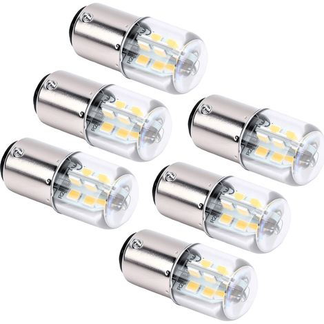 6 pièces BA15D ampoules de bateau marin 3W 300LM variable 24 2835 SMD LED ampoule de Navigation pour remplacement de machine à coudre chaud 2700K à 3000K (1/5)