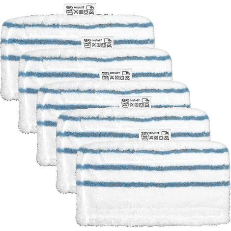 Lot de 5 chiffons rectangulaires en microfibre pour balai vapeur Black+Decker - Alternative au Fsmp20 - Produit authentique pour les modèles Fsm1630, Fsm1616, Fsm1605, Fsmh13e5 et Fsm1 (1/5)