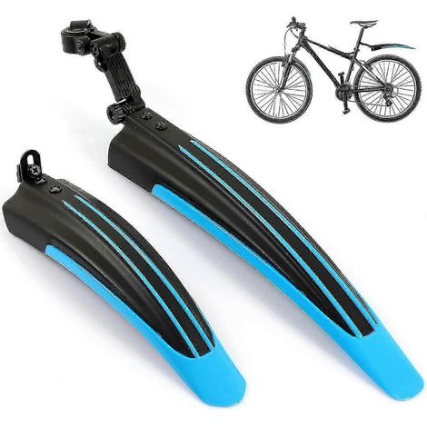 Garde-boue de vélo réglables et universels, avant et arrière, pour VTT à roues de 20 à 26 pouces. (1/5)