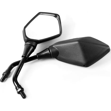 Rétroviseurs Universels 8mm 10mm Moto Scooter E-Bike Rétroviseurs 2 Pièces Rétroviseur Convexe Arrière Électromobile Accessoires, 8mm (1/5)