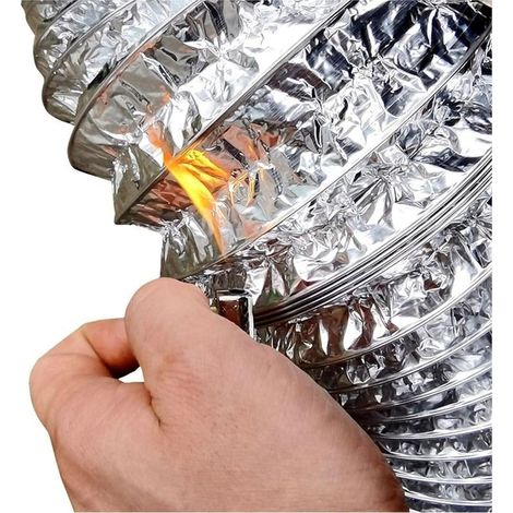 Tuyau Ventilation Tuyau D'évacuation d'air Flexible Ø 80/100/110/120/150/160/170/180/200mm pour Climatisation, Sèche-Linge, Hotte Aspirante, Ventilateur avec 2 Colliers De Serrage en Acier (Color : 1 (1/5)