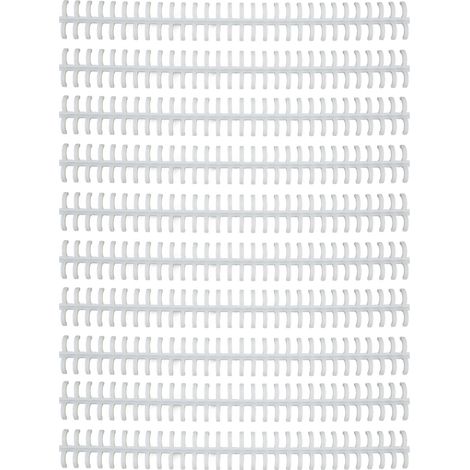 10 Pcs Loose Leaf Binding Spine 30 Hole Cuttable Wear Resistant PP Plastic 10mm Binding Comb for Student Office White