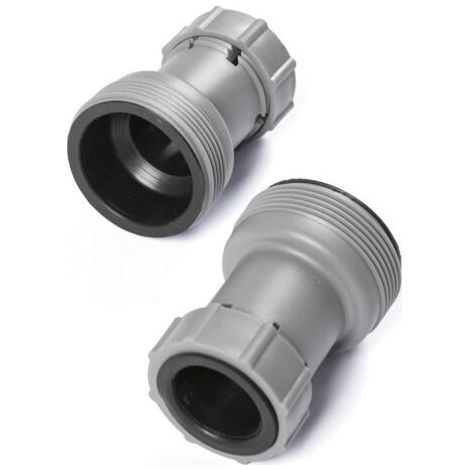 Adaptateur de tuyau de piscine en deux parties, 1,5 pouce à 1,25 pouce, pour une utilisation avec les pompes de filtration de piscines hors sol. (1/5)