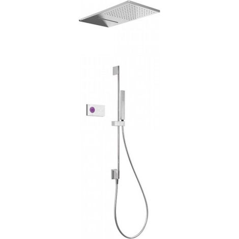 Kit de douche thermostatique électronique et encastré SHOWER TECHNOLOGY avec contrôle électronique compris (blanc) - TRES 092863 (1/2)