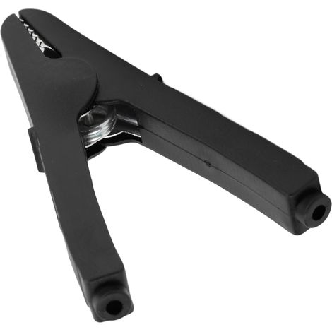 Pince crocodile isolée J.60053, multi-usage, 125 mm, tout cuivre, isolation de sécurité, fil de test d'alimentation, noir (1/5)