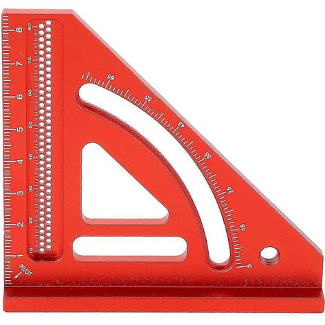 Équerre de menuisier compacte et précise pour le travail du bois, mini règle triangulaire en aluminium avec intelligence intégrée WHBYV (1/4)