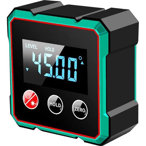 Finder à angle numérique avec laser, niveau Delixi, chercheur d’angle magnétique, avec base magnétique forte, niveau étanche pour le travail du bois