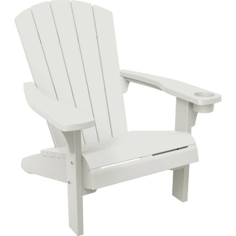 Dmora - Gartenstuhl Creston, Gartensitz, Outdoor-Stuhl, Outdoor-Sessel, 80x93 h93 cm, Weiß