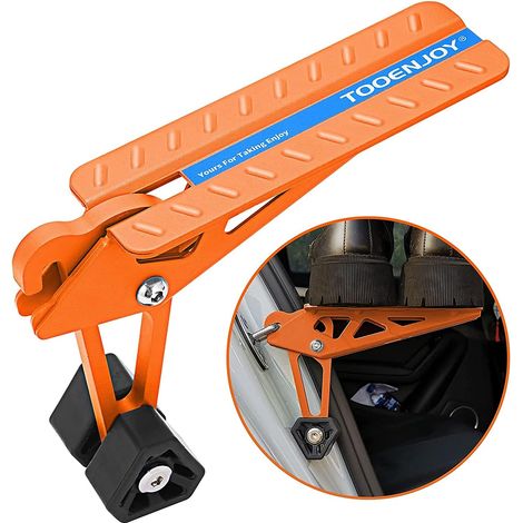 Universal Car Door Step Stool Folding Portable Door Pedals Vehicle Hooks Stable Load 180kg Very Easy Access Car Roof for Car SUV Orange (1/5)