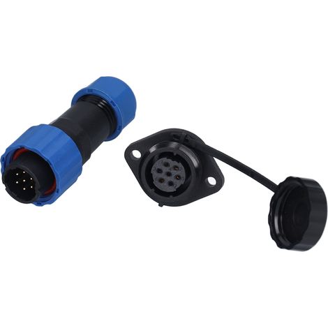 Connecteur étanche à bride SP16 pour l'aviation IP68, mâle et femelle, 7 broches (250 V 5 A) (1/5)