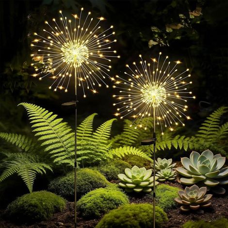Lot de 2 Guirlande Solaire, 200 LED, 8 Modes, Fil Cuivre, IP65, Jardin, Terrasse, Fête