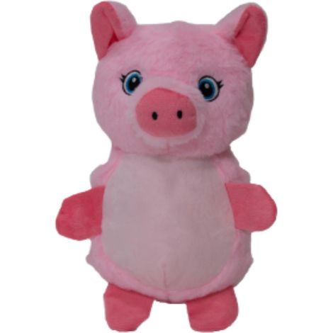 Doudou Cochon avec Squeeker pour Chien et Chat, Jouet Amusant et Réconfortant, Matériaux Doux et Durables, Taille 18 cm, Couleur Rose (1/4)