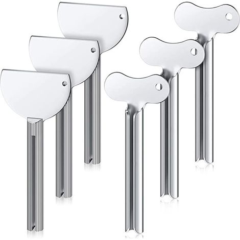 6 Pièces Presse Tube, Acier Inoxydable, Clé et Rouleau, Compact, Cuisine Salle de Bain (1/5)