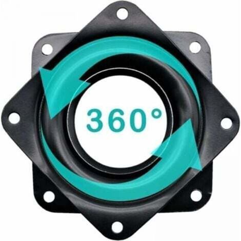 Plateaux tournants métal 360° avec roulements à billes – Lot de 4 supports pivotants pour table, chaise, canapé ou TV (1/5)