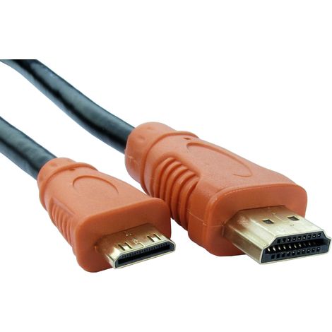 Câble HDMI RS PRO 2m, HDMI à mini HDMI, HDMI Mâle  Mini HDMi Mâle ( Prix pour 1 )