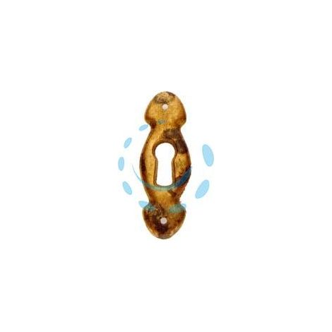 BOCCHETTE PER MOBILI SAGOMATE MOD.30623 IN OTTONE ANTICATO - mm.17x52h.