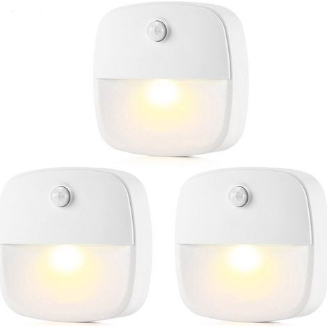 Veilleuse à détecteur de mouvement - Sans fil - pour chambre, couloir, garage, etc. - Fonctionne avec 3 piles AAA (1/5)