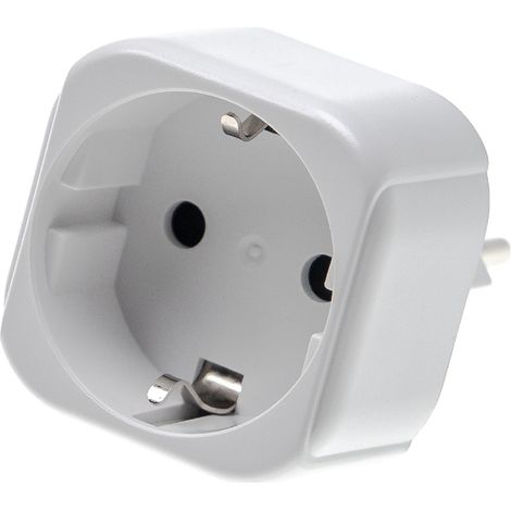 vhbw Reisestecker Adapter Typ J, SN 441011 (Schweizer-Stecker auf Euro-Buchse) - Reiseadapter, Weiß, Max. 250 V / 2500 W