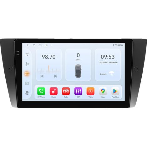 Radio para coche, pantalla táctil, procesador Snapdragon, compatible con BMW Serie 3 2006-12, GPS con IA, 4G, Bluetooth, DSP (no), QS1 (núcleo de 8 núcleos, 3G, 32G) (1/2)