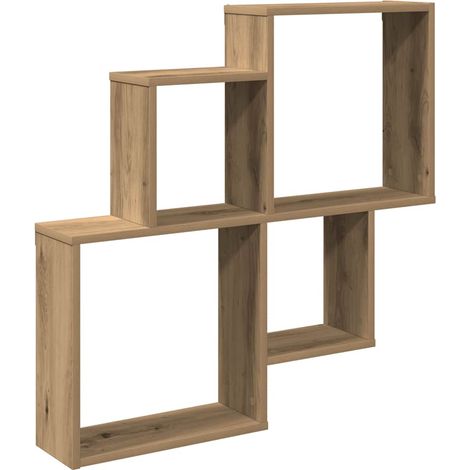 Maison Exclusive - Wandregal Artisan-Eiche 80x15x78,5 cm Holzwerk