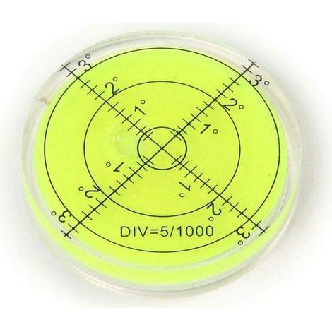 Nivel de burbuja de 60 mm con ojo de buey, ideal para mediciones en obras de construcción y en el hogar. (1/5)
