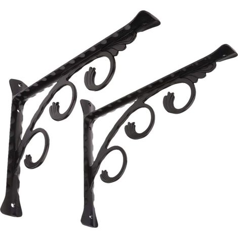 Lntyq Lot de 2 Equerres Etageres Murale,Supports d'Étagère d'Installation,Equerre Charge Lourde En Métal,Supports Triangulaires Angulaires Droits de 90 Degrés(12 × 15 cm) (1/5)