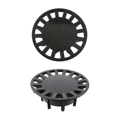 Nicoll – Grille pour siphon de cours 250x250 – Accessoire en gris foncé – Pour siphon de sol – Matériau durable et résistant