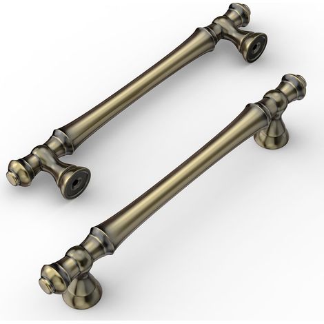 6 Pièces Boutons de Meuble Bronze Vert Vieilli en Alliage de Zinc avec Vis pour Cuisine Tiroirs Armoires UK0017 (1/5)